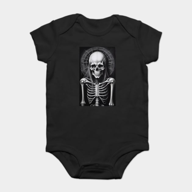 Twisted Skeleton 5 Baby Bodysuit by Grave Digs